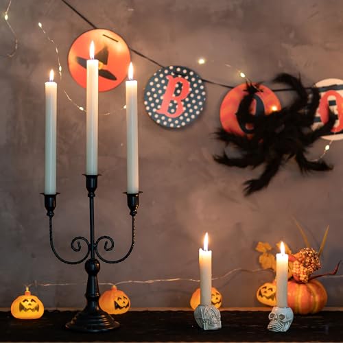 Romadedi Black 11.8" 3 Arm Candelabra Candle Holders