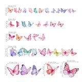 wondever Watercolor Butterfly Wall Stickers Colorful Butterflies Peel and Stick Wall Art Decals for Girls Bedroom Baby Nursery