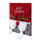 Christmas Chair Dinner Table Decoration Embroidery Chair Back Covers Protector 2024 New Year Holiday Party