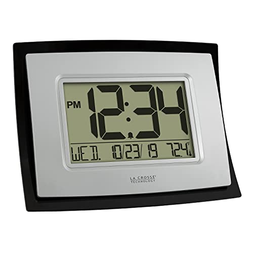 La Crosse Technology Wall/Table Clock, 6.85-inch H x 8.66-inch W x 0.95-inch D (WT-8002U) (WT-8002U-INT)