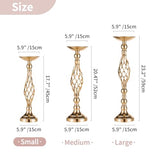NUPTIO Gold Centerpiece Stand for Table, Twist Style , 17.7" Tall, 10 Pcs