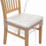 6 Pack Clear Plastic Dining Chair Covers – Heavy-Duty PVC Seat Protectors, Waterproof & Scratch Resistant, 20" x 16" x 4" Fits Most Standard Chairs with Hook and Loop Closure