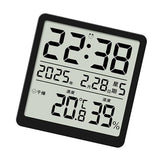 LCD Display Digital Wall Desk Alarm Clock with Time Date Week Temperature Humidity for Home or Use Gift Alarm Clock