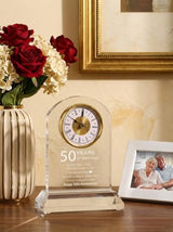 DEEWISH 50th Wedding Anniversary Clock, Best Gifts Ideas for Couple Parents Wife Husband Golden 50 Years of Marriage for Him Her