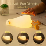 Existential Crisis Duck Lamp, Squishy Kid Cute Lying Flat Duck Night Light, Rechargeable Ducky Lay Touch Lamp, College White Elephant Gifts, Boy Girl Fun Birthday Gift, Safe Silicone Decor
