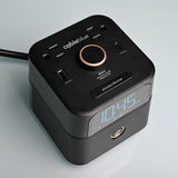 Brandstand | CubieBlue | User Friendly & Convenient Alarm Clock Charger | 2 USB Ports | 2 Tamper Resistant Sockets | Brandstand Bluetooth Speaker