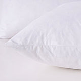 Throw Pillow Inserts, Set of 2 Down Feather Pillows Inserts Bed and Couch Pillows Cotton Cover, 24x24 Inches
