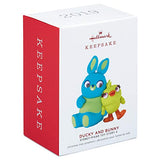 Hallmark Keepsake Christmas 2019 Year Dated Disney/Pixar Toy Story 4 Ducky and Bunny Ornament,