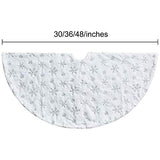 Christmas Tree Skirt 30/36/49 inches Xmas White Tree Skirts Snowflake Embroidery for Christmas Decorations Holiday Party 198 Silver 78