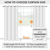 Stone Blue Blackout Curtains for Bedroom Living Room 63 Inch Long 2 Panels, Solid Thermal Insulated Grommet Drapes, Room Darkening Sunlight Blocking Window Treatments, W40 x L63 Inch
