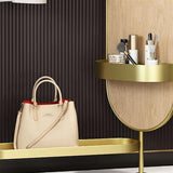 Full-Length Mirror Floor-Standing Coat Rack, Dressing Mirror Combination, Home Coat Rack, 360° Rotating Dressing Mirror, Dressing Mirror Full Length Floor Mirror (Gold 120cm)