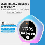 Kids Alarm Clock, Ok to Wake Clock for Kids, Toddler Sleep Training Alarm Clock with Red Green Light, Teaches Time Management & Bedtime Routine, Perfect Clock Gift for Kids