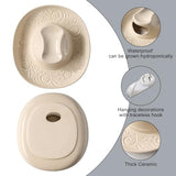 Hanging Wall planters for Indoor Plants, Ceramic Cowboy Wall vases for Flowers, for Bathroom, Living Room, Office, and Home Decor.7.9 x 7.2 x 2.4IN