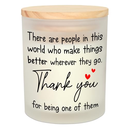 OASSIE Thank You Gifts for Women - Vanilla Lavender Candle 10 oz - Inspirational Teachers Day Birthday Retirement Nurse Week Teacher Appreciation Gifts for Women Friend Coworkers Boss Employees