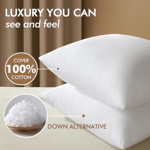 MIULEE 12x20 Pillow Inserts,Down Alternative Pack of 2 Decorative Throw Pillows for Sofa Couch Bed, Ultra Soft Fluffy Bed Sleeping Form