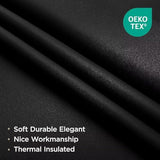 Joydeco Blackout Curtains for Bedroom, Black out curtains 96 inch long 2 Panels, Long Black Drapes with Rod Pocket Back Tab, Room Darkening Noise Reducing & Wrinkle-Free Drapes for Living Room Windows