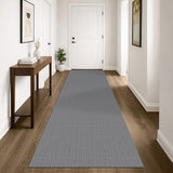 KOZYFLY 3x10 Runner Rug, Washable Non Slip Long Kitchen Hallway Rug, Grey