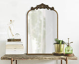 Kate and Laurel Arendahl Traditional Arch Mirror, 19 x 31 , Gold, Baroque Inspired Wall Decor