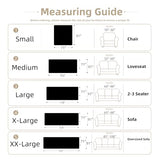 Couch Cover for Dogs Washable Sofa Cover, Sectional Couch Covers, Sofa Covers for 2 Cushion Couch, Non Slip Stripe Sofa Slipcovers Furniture Protector (Black 91x102)