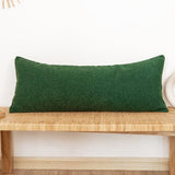 Boucle Lumbar Pillow Cover 14x36 inch Forest Elf
