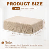 uxcell 1 Pcs Seat Covers for Dining Chairs, Bar Stool Covers Stretch Chair Seat Protector Waterproof Saddle Stools Slipcover with Elastic Band for Kitchen Bar, Diagonal Weave Sand
