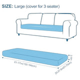 Smiry Printed Couch Cushion Covers, Stretch Soft Couch Covers for Sofa, Washable Non-Slip Sofa Slipcover Furniture Protector for Indoor and Outdoor (Large, Navy)