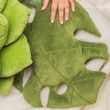 Green Philosophy Co. Monstera Leaf™ Pillow - Mossy Earth - Large Soft Plant-Shaped Plush Cushion for Couch, Bed, or Reading Nook - Cute & Unique Nature-Inspired Decor Throw Pillow