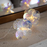 YOLIGHT Fiber Optic Flower String Lights Battery Operated with Timer, 13ft 20 LED Flower Garland Lights Fairy Decor Light for Room Table Wedding Christmas Easter Décor (Warm White)