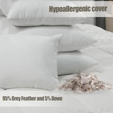 Bafode Throw Pillow Inserts 20'' x 12'' Set of 2, Down Feather Decorative Pillows, Luxury White Throw Pillows for Couch, Sofa, Bed and Cushion