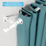 Long Curtain Rod for Windows 144 Inch - 1 inch Heavy Duty White Curtain Rods with 4 Brackets for Living Room Sliding Glass Door Outdoor, Adjustable Threaded Sections