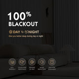 FMFUNCTEX 100% Blackout Curtains for Bedroom, White Back Tab Curtain 90 Inches Long Drapery Thermal Insulated Curtains for Living Room, Black Out Drapes Rod Pocket Room Darkening 2 Panels