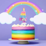 Rainbow Candles for Cakes, Number 4 Candle Rainbow Cake Topper for 4th Birthday Decorations Girl
