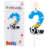 Threlaco Toy Inspire Game Birthday Number Candle for Kids Toy Cartoon Cake Topper Decorations Cartoon Party Supplies for Boy Girl Birthday Celebrations(Number 2)