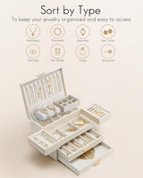 VLANDO 4 Layers Jewelry Box - Women Jewelry Box with Retractable Tray - Jewelry Organizer wit – lifestyle view