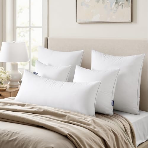 MIULEE 14x36 Pillow Insert -Decorative Throw Pillow with Textured Woven Fabric Rectangle for Sofa Couch