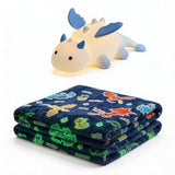 Dragon Gifts, Dragons Blanket and Soft Silicone Night Light, Dragon Theme Gifts and Decoration for Boys Kids