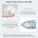 DYTXIII Pack of 2 Waterproof Outdoor Pillow with Inserts, 18x18 Square Patio Decorative Throw Pillow for Home,Sofa,Bench and Patio Furniture,Brush Blue