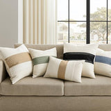 ZeeMart 2 Packs Cotton Boho Throw Pillow Covers 18x18 Inch Contrast Green, Soft Farmhouse Decorative Couch Pillow Cases Sage Green Cushion Covers for Sofa Bed Living Room Home Decor
