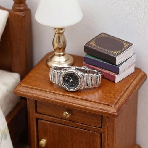 Miniature Watch Collection 4PCS 1: 12 Scale Alloy Timepieces for Display Accessories Model House Model Watches