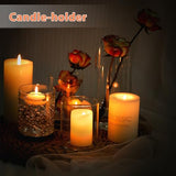 UPBUD 4 Inch Small Glass Cylinder Vases for Centerpieces | 12pcs Clear Flower Vase for Wedding Decorations, Floating Candle Vases in Bulk, Hurricane Candle Holders for Table, Home Décor