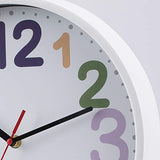 Wall Clock 12 Inch Silent Non Ticking Battery Operated Time Teaching Quartz Home Colorful Read Learn Time Perfect for Teacher's Classrooms and Kid's Bedrooms
