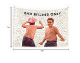 Gibby Bad Bitches Only Tapestry with Easy Hanging Kit, Funny Flag for College Dorm, Available In Sizes From 40" To 90", Skin-friendly Soft High-definition Meme Tapestry(Size:40"×30")