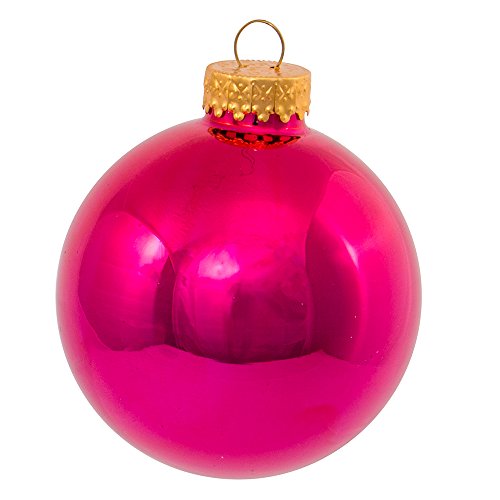 Kurt Adler 65mm Shiny Multicolored Glass Ball Ornaments, 6-Piece Box Set, GG0123