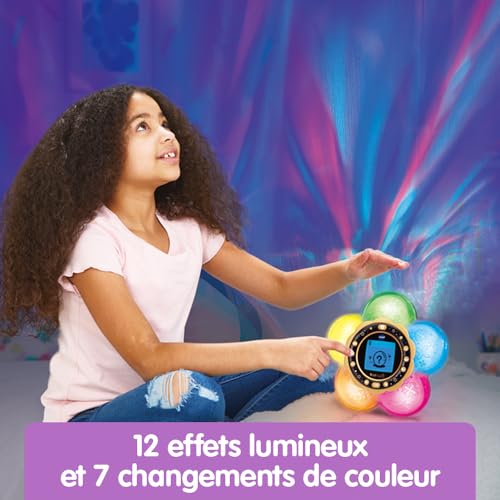 VTech - KidiMagic Galaxy Light Pink, 9 in 1 Children's Alarm Clock Radio with Light Effects, Projection of Aurora Borealis on the Ceiling, Speaker, Games, Gift for Children from 6 to 12 Years