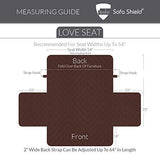 Sofa Shield Loveseat and Chaise Furniture Protectors, Both in Charcoal/Charcoal, Loveseat for Seat Width up to 54", Chaise for Seat Width up to 34", Reversible, Washable, 2 Item Bundle