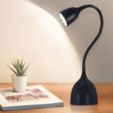Desk Lamp for Home Office, LED Reading Light, Small Adjustable Flexible Gooseneck Table Lamp, Eye-Caring Desk Lamp for College Dorm Room Study Lamp, Black