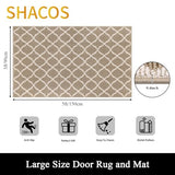 SHACOS Large Door Mat 3'x5' Indoor Washable Front Door Mats, Beige