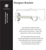 MODE Cambria® Designer Series - Premium 7 foot Custom Curtain Rod - 1-1/8 inch Large Diameter - Non-Adjustable for a Seamless Look - Premium Designer Brackets and End Caps - Brushed Gold Finish