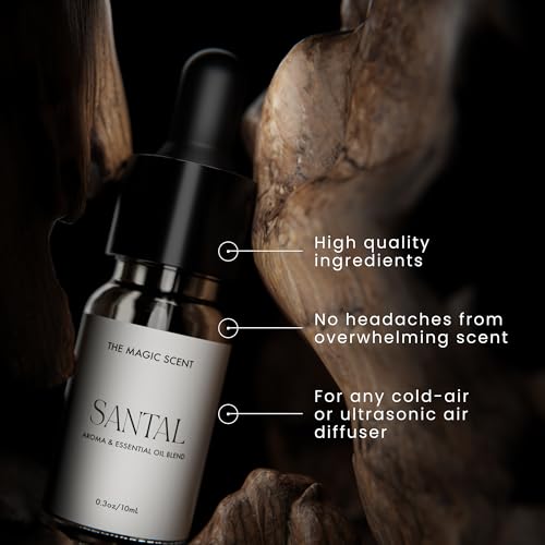 The Magic Scent Santal, Heaven, & Royal Fragrance Oil Discovery Set (3 x 10ml): Hotel Diffuser Oils Scents for Home - Clean & Premium - Designed for Use in All Diffusers