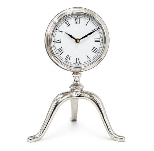 THOR INSTRUMENTS Vintage Style Nautical Table Clock, Antique Maritime Analog Desk Clock, Decorative Vintage Watch Table Clock for Living Room, Bedroom, Office Desk, Shelf & Home Décor